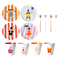 Kids Circus Print Melamine Set for 4 By Rice DK